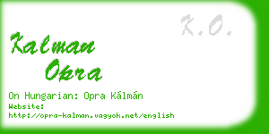 kalman opra business card